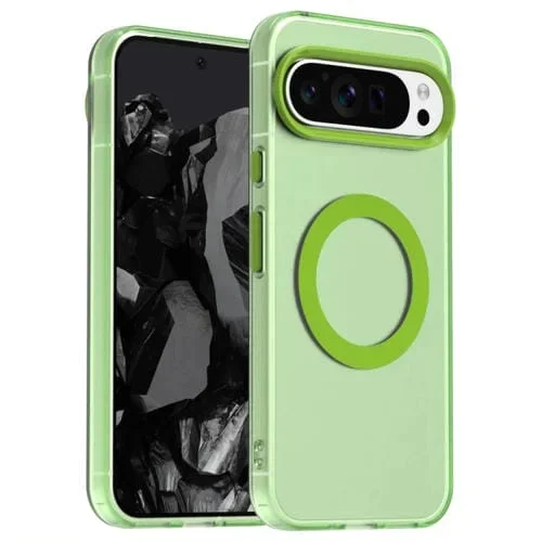 Funda híbrida TPU y PC con Magsafe Candy para Google Pixel 9 Pro XL (Verde)