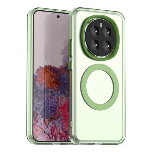 Funda híbrida TPU y PC con protección contra impactos Magsafe Candy para Honor Magic7 (Verde)