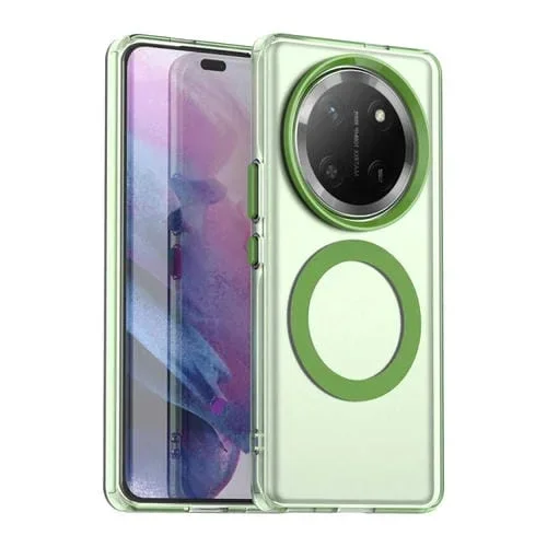 Funda híbrida TPU y PC con protección contra rayos Magsafe Candy para Honor X60 Pro (Verde)