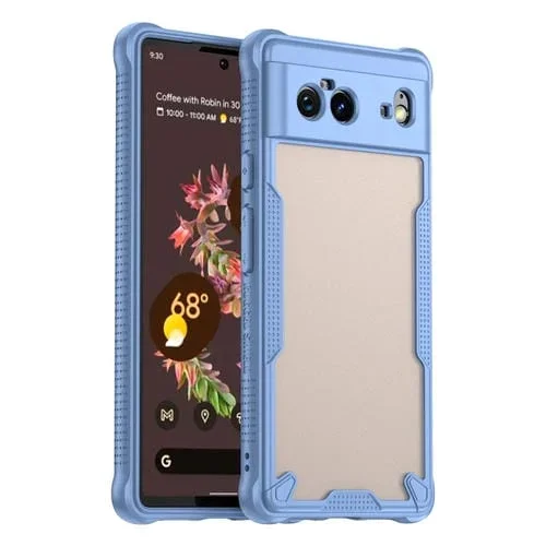 Funda híbrida TPU y PC con protección Glaseada para Google Pixel 6 (Azul)