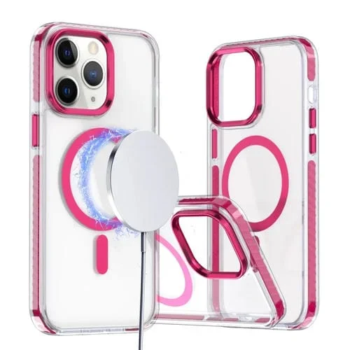 Funda híbrida TPU y PC Dos Colores con Magsafe para iPhone 11 Pro Max (Roja)