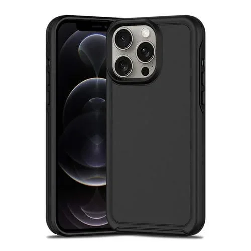 Funda híbrida TPU y PC iPhone 12 Pro Max Protección Magsafe a prueba de golpes (Negra)