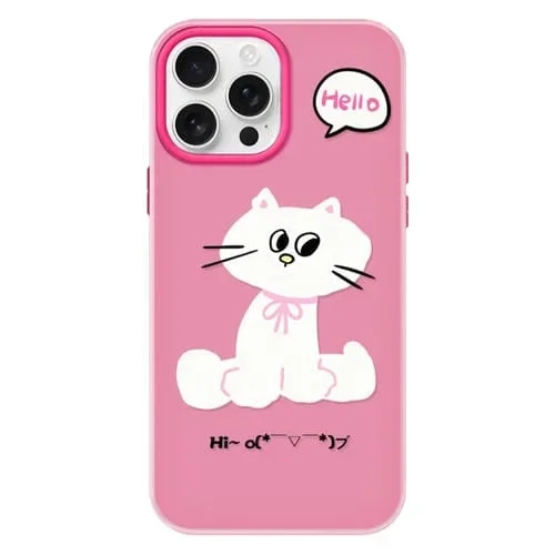 Funda híbrida TPU y PC iPhone 15 Pro Max con Tacto Sedoso (Rosa y Rojo)