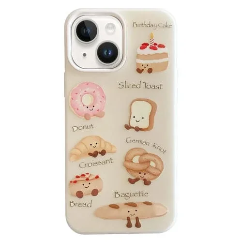 Funda híbrida TPU y PC iPhone 15 Serie Bread a prueba de golpes