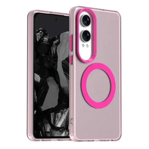 Funda Híbrida TPU y PC para OnePlus Nord CE4 Lite con Tapa Abatible y Cierre Magnético (Rojo)