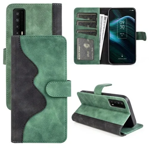 Funda Horizontal Flip Cantching para TCL Stylus 5G (Verde)