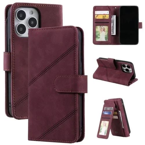 Funda Horizontal Flip de Cuero para iPhone 13 Pro (Rojo)