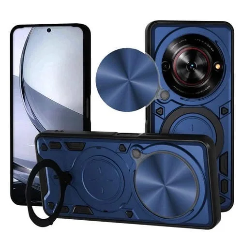 Funda magnética deslizante con textura de CD para ZTE Nubia Focus/Blade A75 5G (azul)