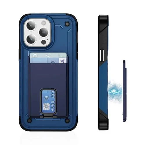 Funda Magnética Para Tarjetas De Teléfono Magsafe Con Soporte Skin Feel (Azul Real)