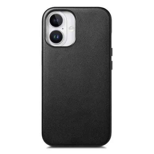 Funda MagSafe con botón de metal galvanizado para iPhone 17 (negra)