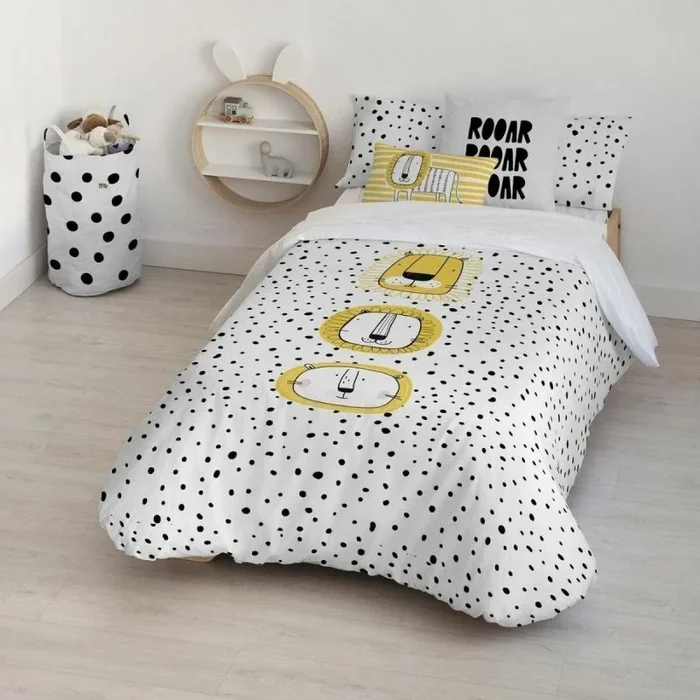 Funda nórdica kids&cotton dakari big negro 155 x 220 cm