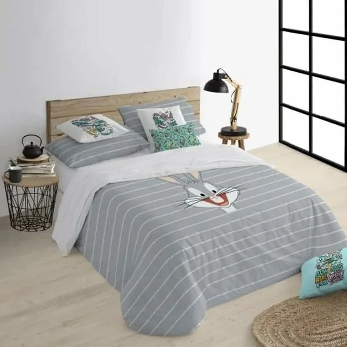 Funda nórdica looney tunes bugs bunny multicolor 175 hilos 140 x 200 cm