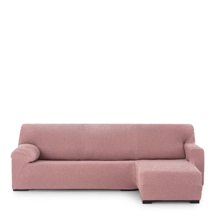 Funda para chaise longue de brazo corto derecho eysa thor rosa 110 x 110 x 310 cm