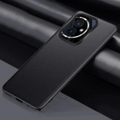 Funda para Honor 100 a Prueba de Golpes con Todo Incluido de Cuero Liso (Negro)