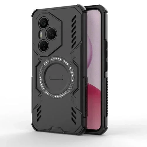 Funda para Honor 400 Pro 5G Global de 160,8 mm con anillo magnético MagSafe y protección contra golpes (negro)