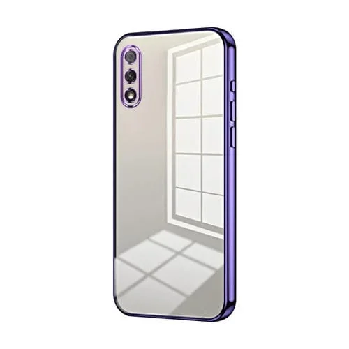 Funda para Honor 9X con Orificio Fino y Revestimiento Transparente (Púrpura)