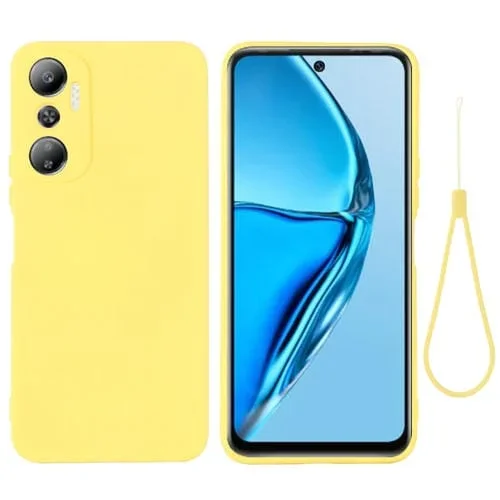 Funda para Infinix Hot 20 4G X6826 a Prueba de Golpes Silicona Líquida (Amarillo)