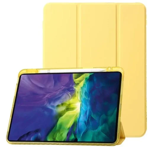 Funda para iPad Air y Pro 12.9 de Piel Acrílica Transparente Amarilla