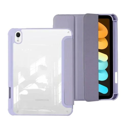Funda para iPad Piel Sintética Tres Pliegues iPad 2025/2022 (Morado)