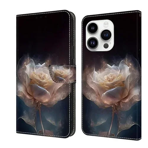 Funda para iPhone 11 Pro Cuero Pintada con Cristales (Peonía)