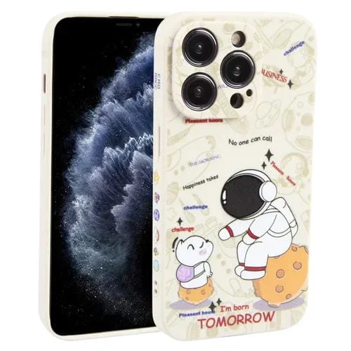 Funda para iPhone 11 Pro Max Astronaut Pattern Frosted TPU Phone Case (Blanco)