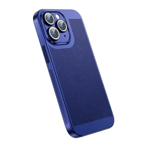 Funda para iPhone 11 Pro Max Ice Sense Disipación de Calor Galvanoplastia PC (Azul Marino)