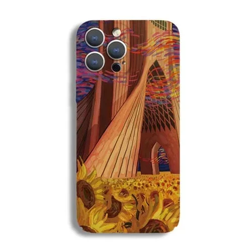 Funda para iPhone 11 Pro Max Precise Hole PC con patrón de pintura arquitectónica