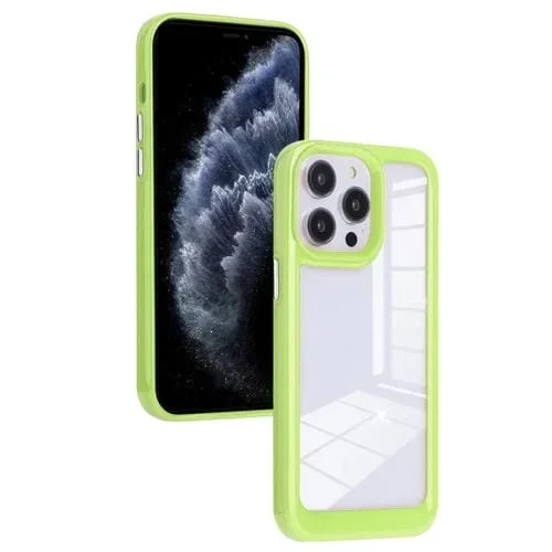 Funda para iPhone 11 Pro Max Solid Solor TPU Space Acrylic Phone Case (Verde)