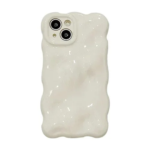 Funda para iPhone 11 Pro Max TPU Gloss Oil Wave Bubbles (Blanco Lechoso)