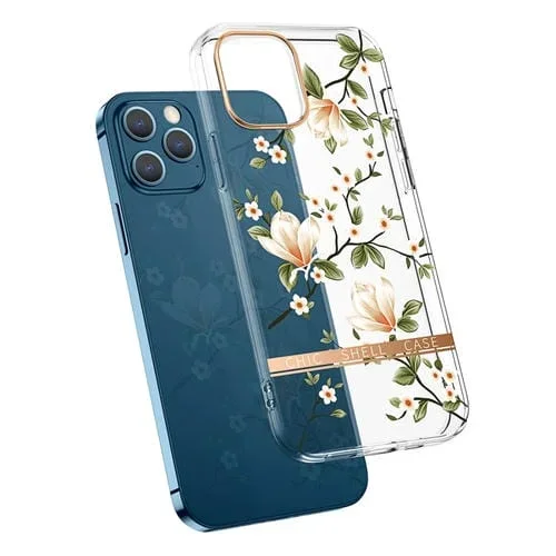 Funda para iPhone 11 Pro Max TPU + PC Patrón de Flores a Prueba de Golpes (Magnolia)