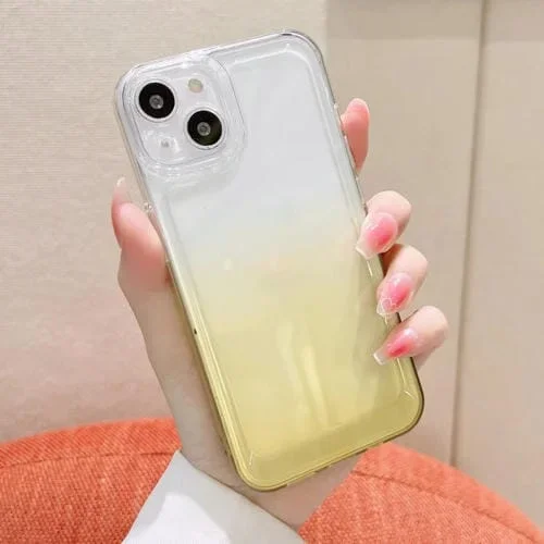 Funda para iPhone 11 Space Phone Case Gradiente Galvanizado Botón (Amarillo)