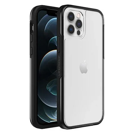 Funda para iPhone 12 / iPhone 12 Pro LifeProof SEE, resistente a golpes y caídas hasta 2 Metros, Ultra-Fina, Protectora Transparente, Fabricada de Manera Sostenible, Transparente/Negro
