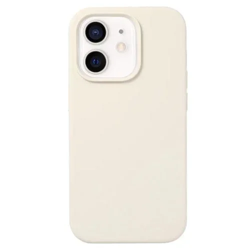 Funda para iPhone 12 Mini Silicona Líquida para Teléfono (Blanco Antiguo)