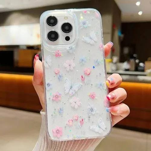 Funda para iPhone 12 Pro Fresh Small Floral Epoxy TPU Phone Case (D06)