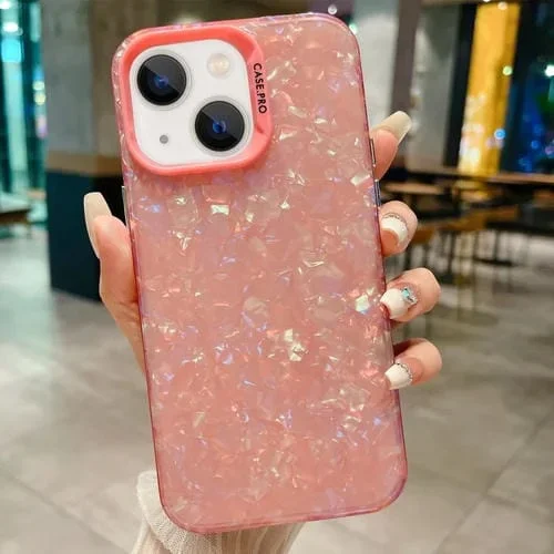 Funda para iPhone 12 Pro Max Imd Shell Textura TPU + Caja de Acrílico (Rosa)
