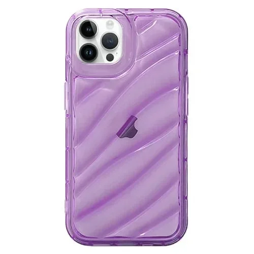 Funda para iPhone 12 Pro Max Waves TPU Phone Case (Púrpura)