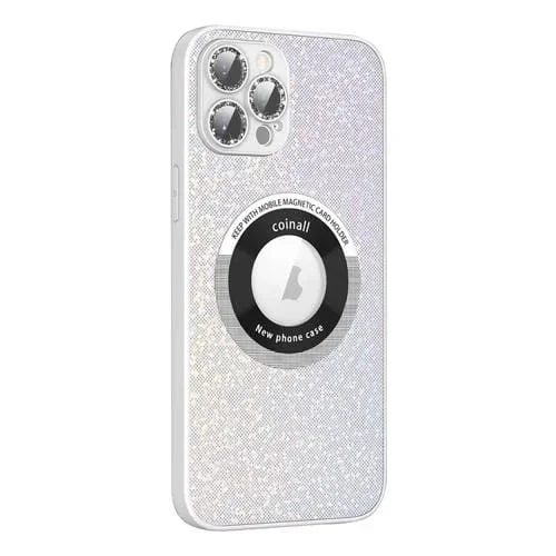 Funda para iPhone 13 Colorful Glitter Magnetic Magsafe TPU + PC (Blanco)