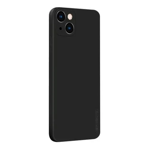 Funda para iPhone 13 Mini Pinwuyo Touching Series Liquid Silicone TPU a Prueba de Golpes (Negro)