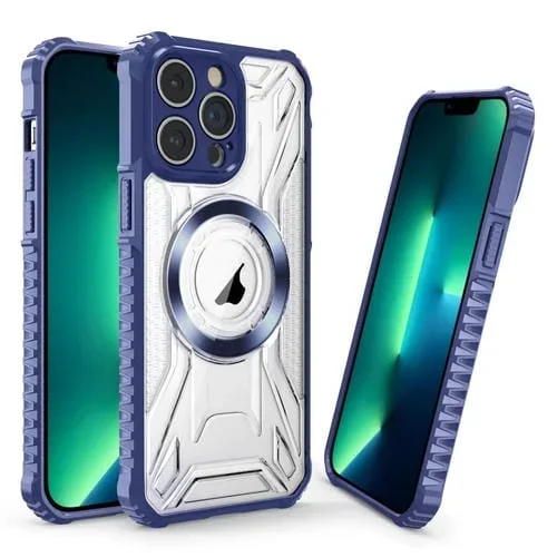 Funda para iPhone 13 Pro Cd Texture Magsafe Phone Case (Zafiro)