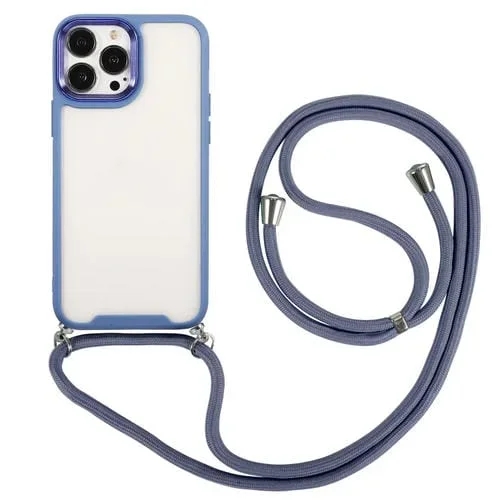 Funda para iPhone 13 Pro Hawkeye Galvanoplastia con Cordón (Azul)