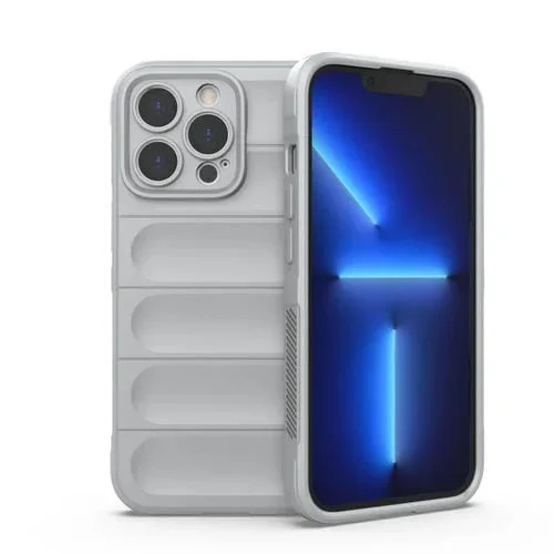 Funda para iPhone 13 Pro Magic Shield TPU con Franela (Gris)