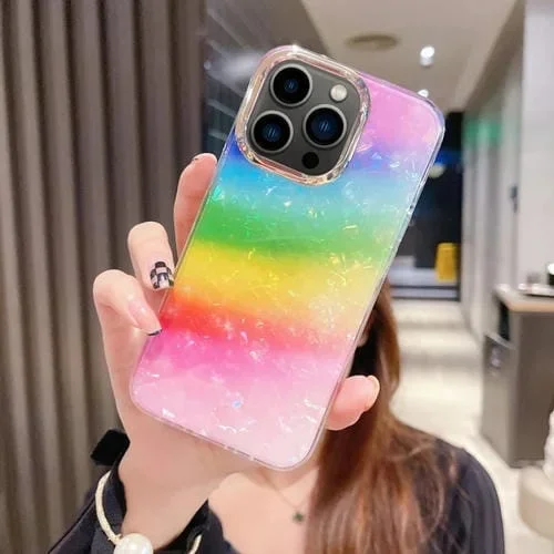 Funda para iPhone 13 Pro Max Colorful Crystal Shell Pattern PC + TPU (Colorido)