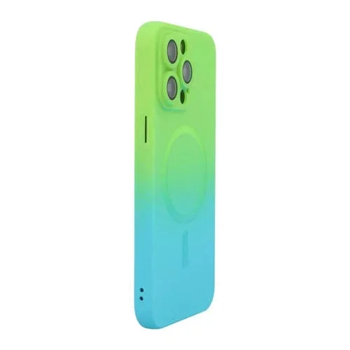 Funda para iPhone 13 Pro Max Enkay Hat-Prince Magsafe Silicona con Película para Lentes (Verde Azul)