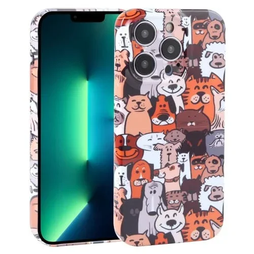 Funda para iPhone 13 Pro Max PC Dustproof Net Cobertura Completa (Lindo Perro)