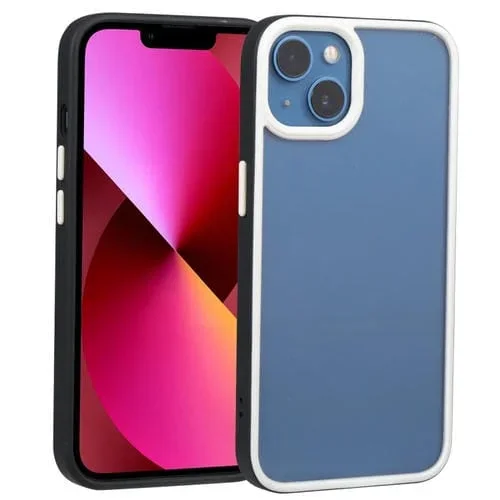 Funda para iPhone 14 Escudo de Dos Colores TPU + PC (Negro)