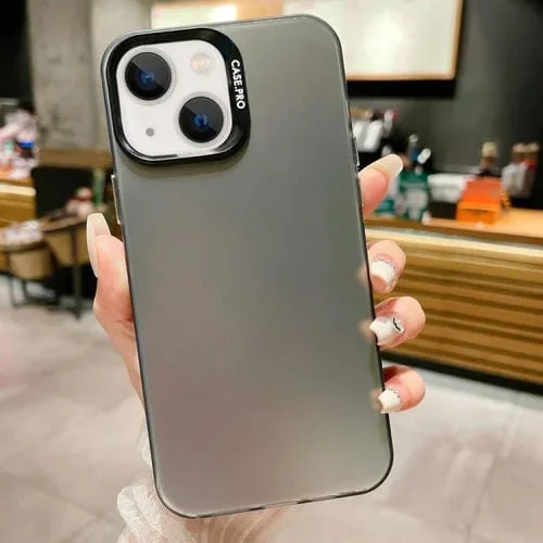 Funda para iPhone 14 Imd Colorful Gradient Acrylic Phone Case (Negro)