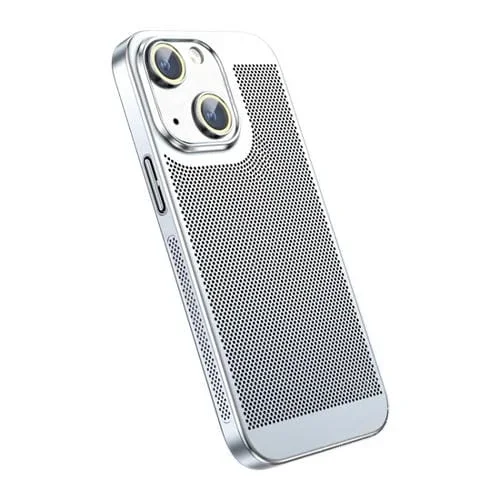 Funda para iPhone 14 Plus Ice Sense Disipación de Calor Galvanoplastia PC (Plata)