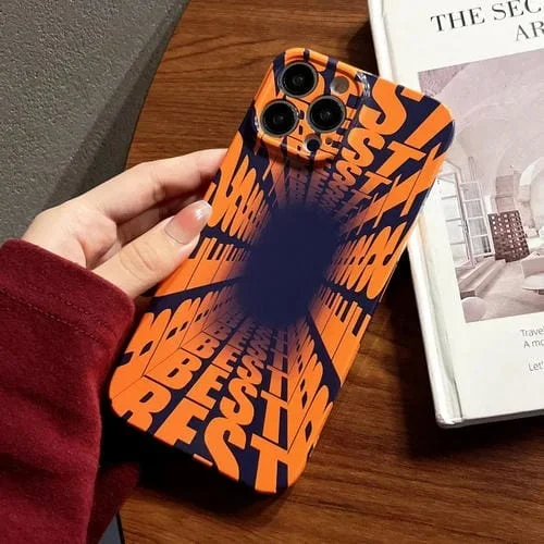 Funda para iPhone 14 Precise Hole Glossy PC Phone Case (Naranja)
