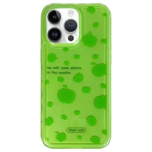 Funda para iPhone 14 Pro Max Creative Edge TPU + PC con Patrón Fresco Pequeño (Verde)