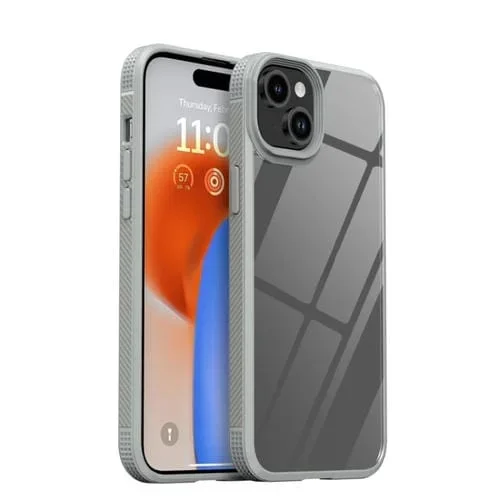 Funda para iPhone 15 Ipaky Mg Series Transparente PC + TPU (Gris)